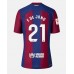 Cheap Barcelona Frenkie de Jong #21 Home Football Shirt Women 2023-24 Short Sleeve